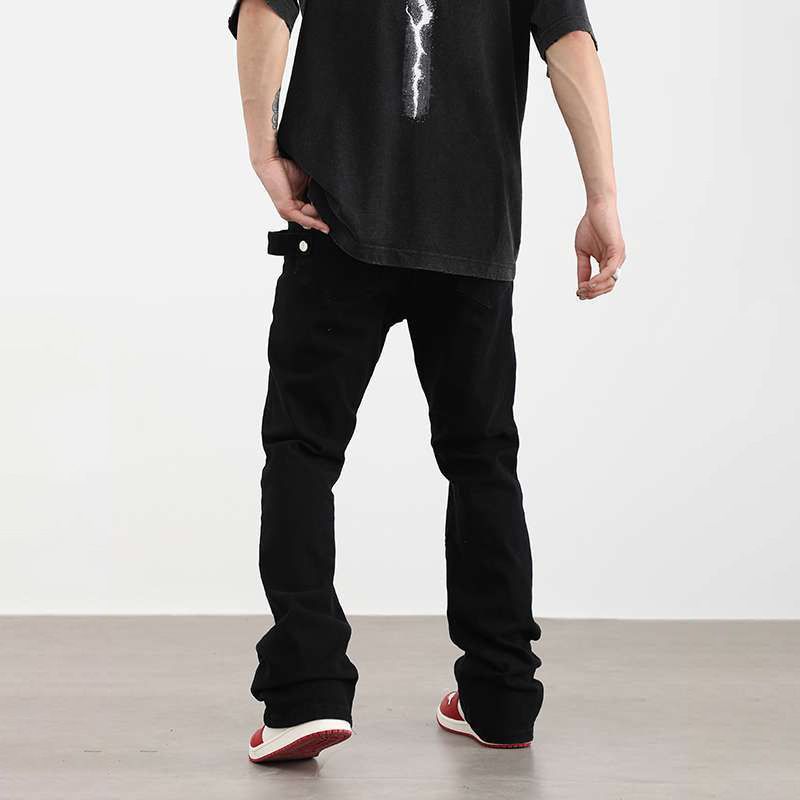 BKTL High Street Water Washing Old Cleanfit Suelt Microplane Jeans American Vibe Casual Versatile Pantalones