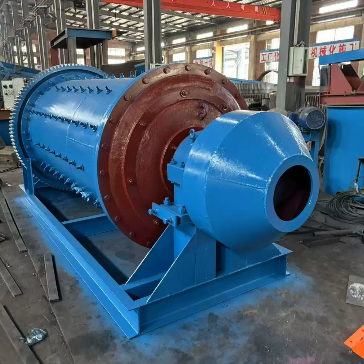 钾长石铝灰钢渣球磨机卧式滚筒石料细磨粉设备陶瓷棒磨制砂机厂家