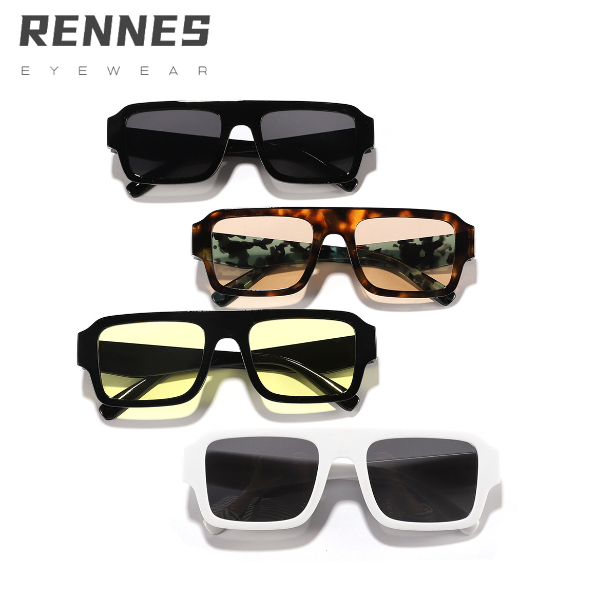 Nuevas gafas de sol de marco cuadrado retro transfronterizas