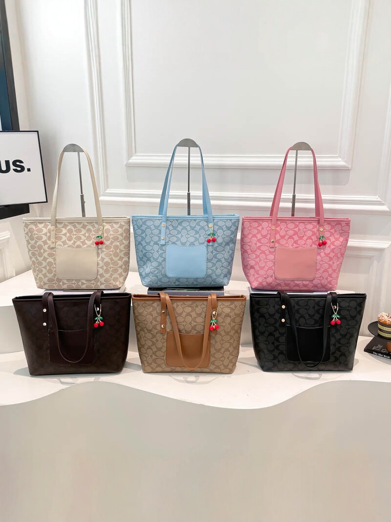 2026 nuevo bolso de mujer de gran capacidad de transporte de hombro bolso de moda versátil bolso de moda bolso de moda colgante de cereza bolso