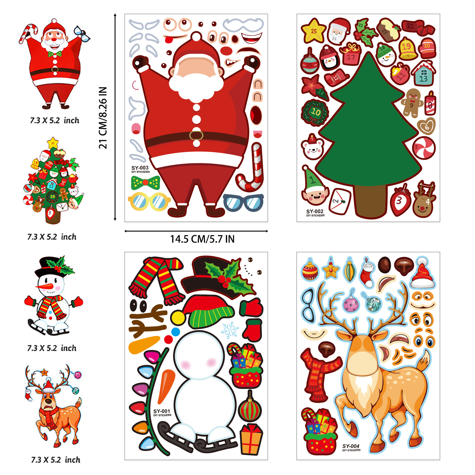 Pegatinas de Sellado DIY Navideñas de Papel para Navidad