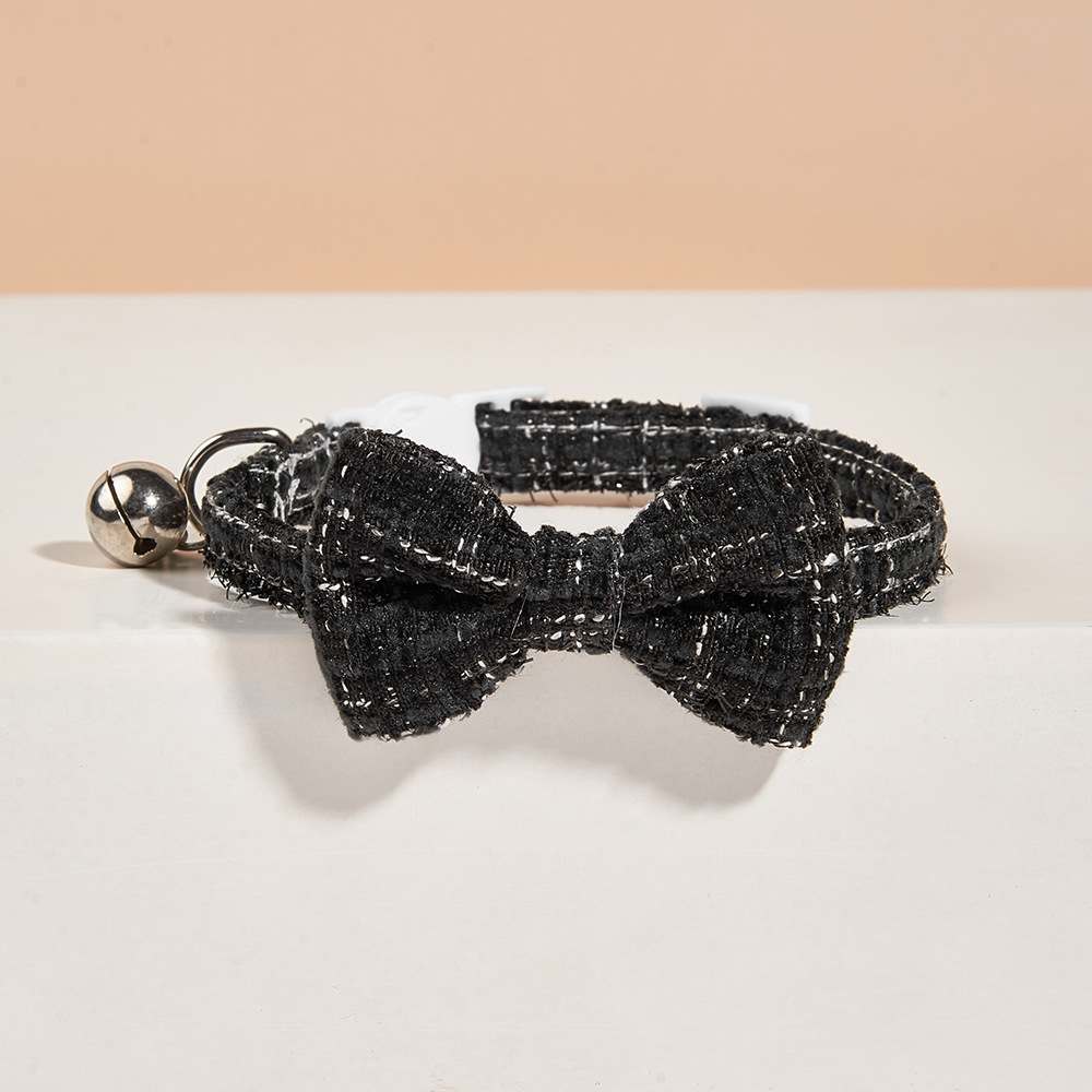 TANPOPPO pequeña fragancia collar de gato pajarita de mascota hebilla de seguridad lazo decorativo anillo de gato fábrica al por mayor