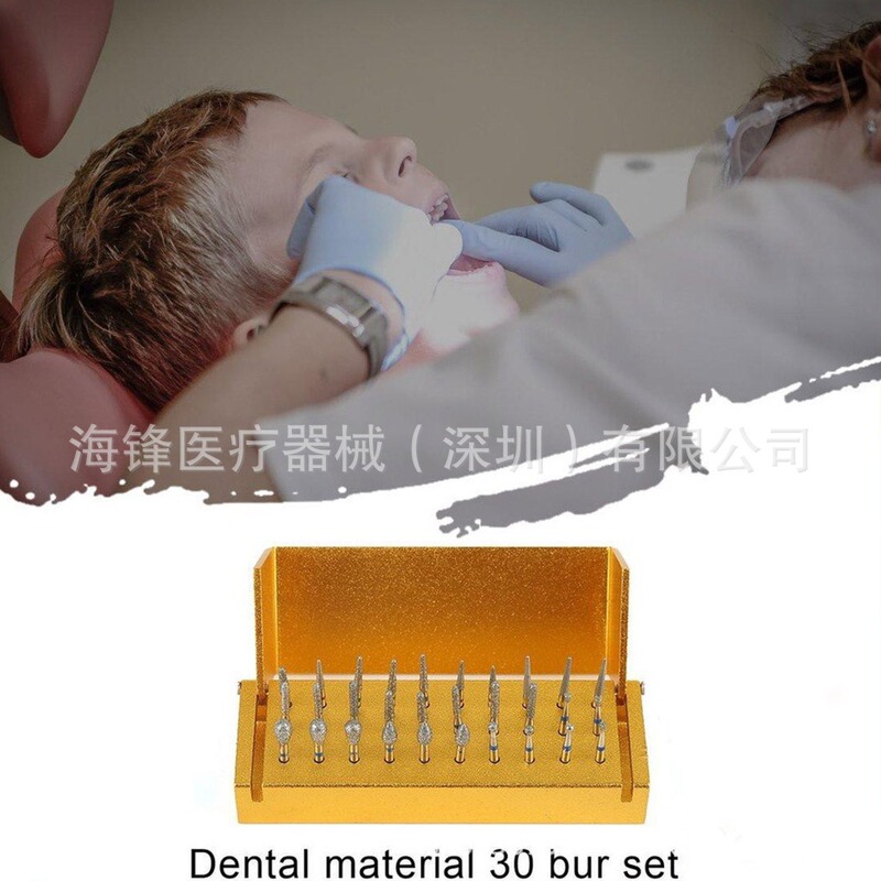 国境を越えた歯科用ダイヤモンドカッター+アルミニウム合金製ホルダー高速ハンドピースセット30PCSケアセット組み合わせ|undefined
