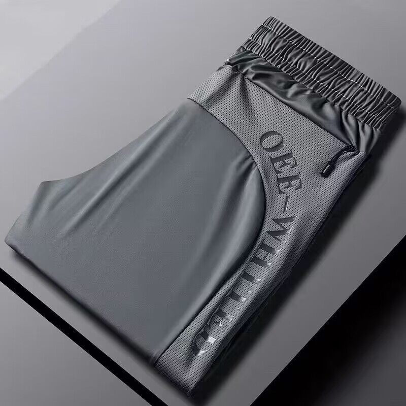 Summer silk quick dry light and thin sports comfortable trousers