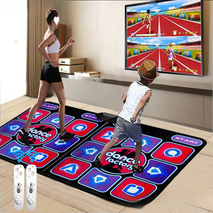 Changkuwu Dance Mat Tv Running Wireless Double Home 3D Somatosensory Game Console Mat Single Computer