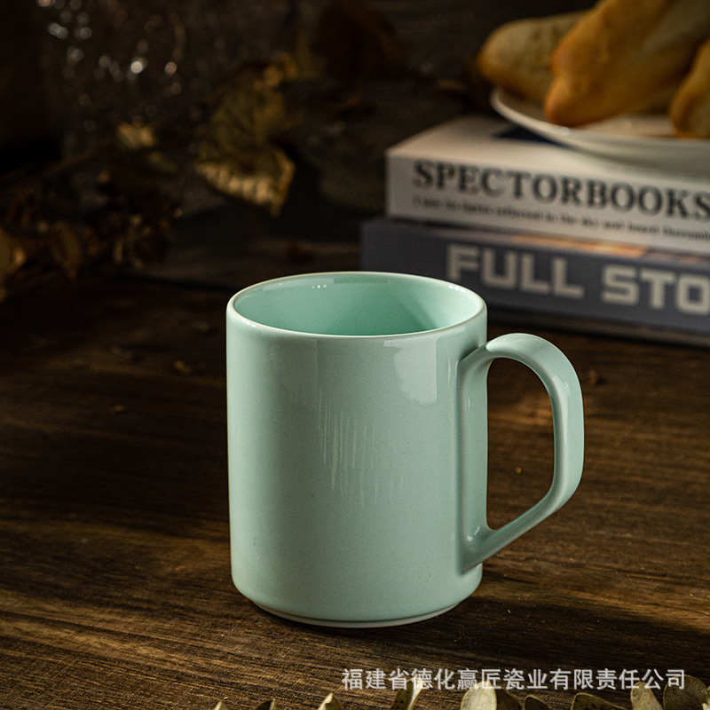 Espejo cruzado LZ LCCang nuevo color macera taza de porcelana taza de agua verde taza de café taza de cerámica taza de taza