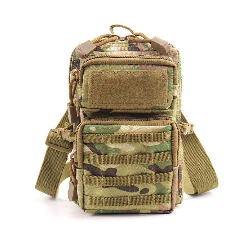 Outdoor Multifunctional 7inch Portable Mini 3P Small Bag, Wear-Resistant, Waterproof, Multifunctional Tactical Camouflage Mobile Phone Waist Bag
