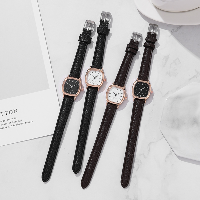 Nuevo reloj cuadrado fabricante simple personalidad retro estudiante de las mujeres Correa cuarzo reloj femenino en stock