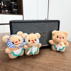 バターベアペンダントぬいぐるみ人形漫画クマバッグペンダントキーホルダー人形スクールバッグペンダント