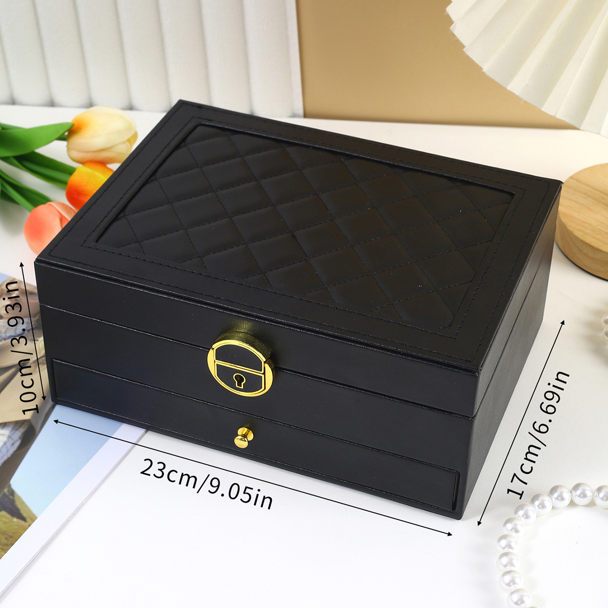 Simple Style Solid Color Pu Leather Wholesale Jewelry Boxes display picture 2