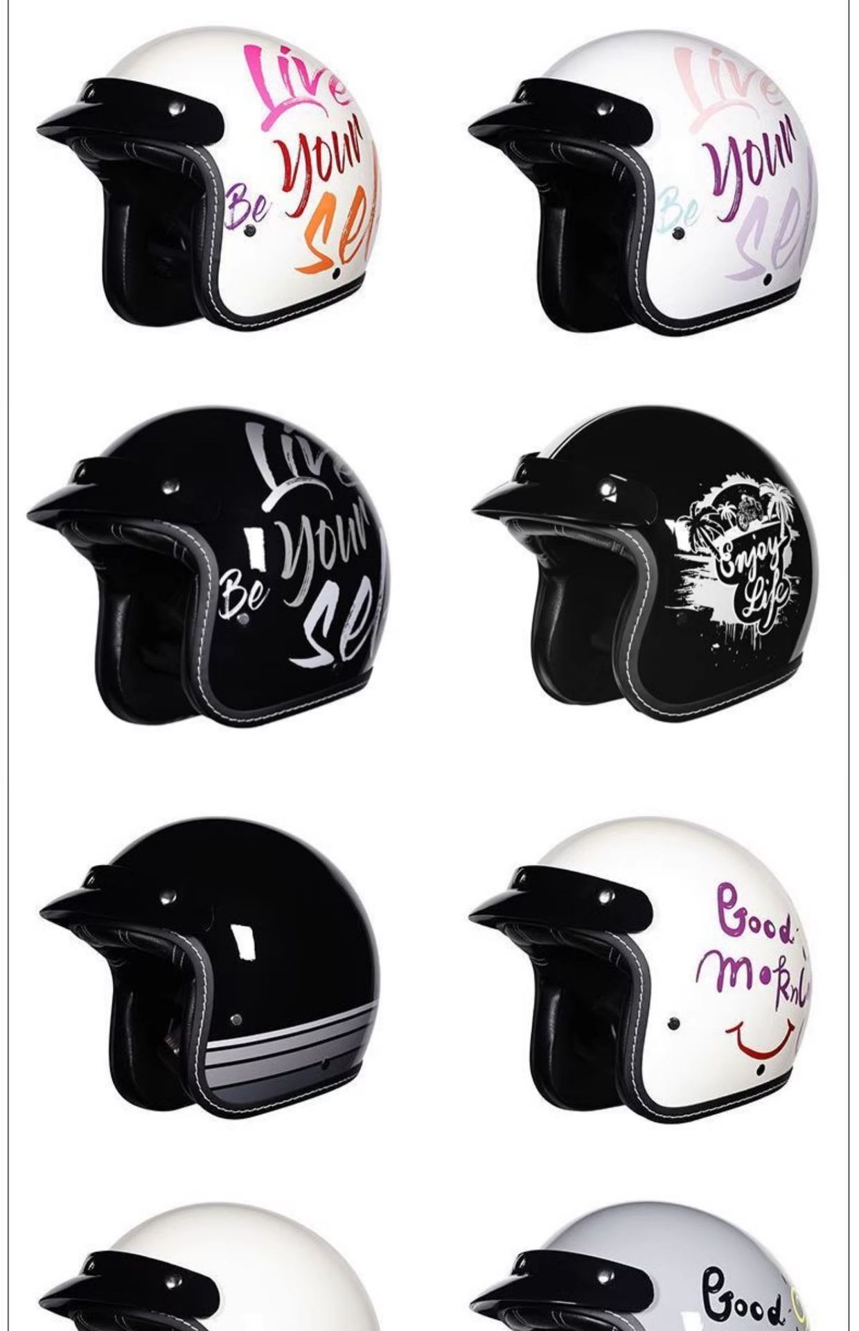 Suitable for Orz Motorcycle Helmets for Men and Women 3C Certified 3/4 Helmets Summer Retro Half Helmets Electric Motorcycles for All Seasons
