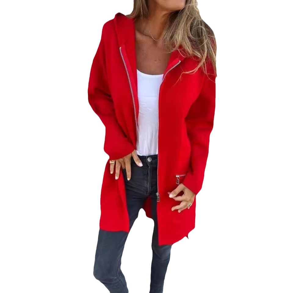 Men's Casual Zip-Up Hooded Jacket - Lightweight Polyester Coat With Pockets, Multiple Colors & Sizes For Everyday Wear_voghion.com