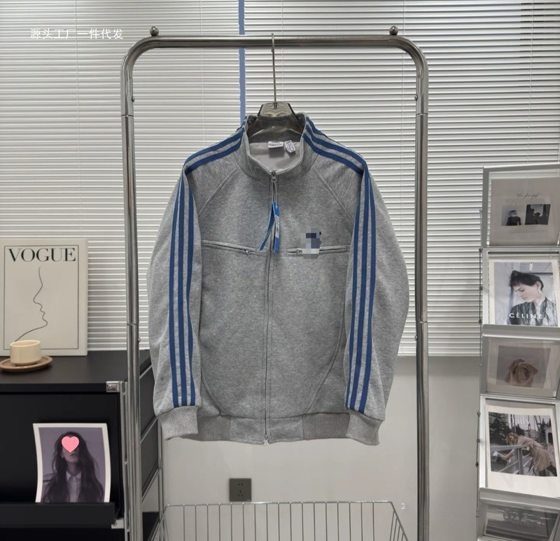 Da Adidas Originals Men's and Women's Couple Student Spring New Striped Sports Casual Jacket with Three Stripes Trendy Da Adidas Originals Men's and Women's Couple Student Spring New Striped Sports Casual Jacket with Three Stripes Trendy