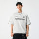 Contrast Color Hand-painted Letter Printed Short-sleeved T-shirt Men's 25 Summer New American Style Retro Pure Cotton Loose Half-sleeved T-shirt Q
