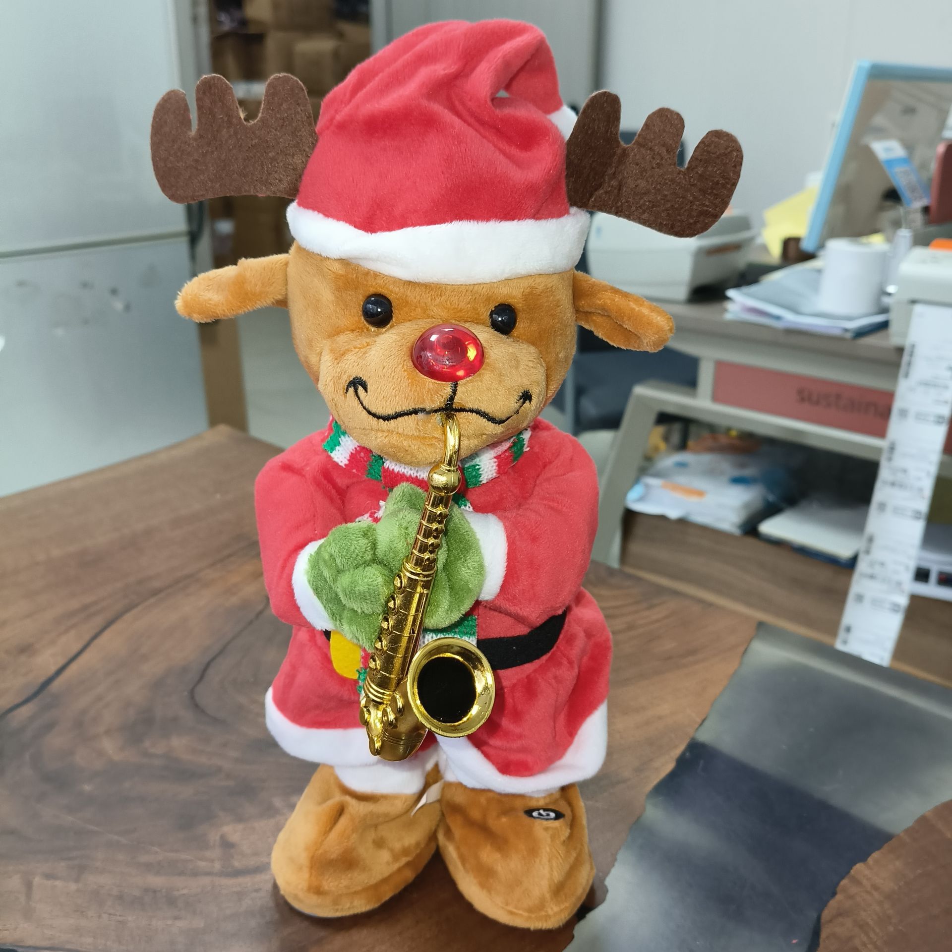 Transfronterizo cantar y bailar árbol de Navidad eléctrico balanceo juguetes de peluche brillante árbol de Navidad regalos de Halloween