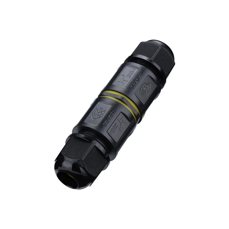 Conector rápido de cableado de clip de nylon 3P iluminación exterior M20 conector impermeable de tope de línea a línea