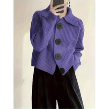 L 71092 Big lapel knit cardigan ������֯�����羳����ͨ