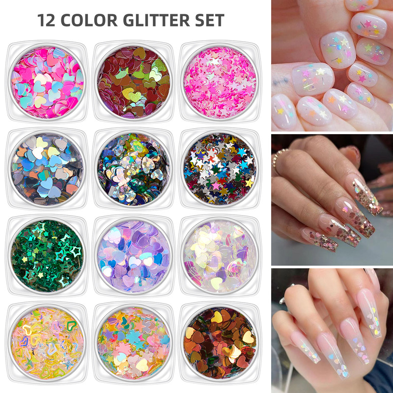 Hot Selling Nail Art Sequin Set Collection Party Stage Performance Makeup Nail Art Face Decoration Sequin Wholesale Patch