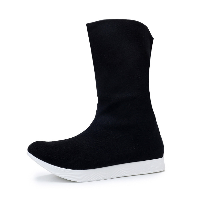 [shangxin Winter más terciopelo] traje antiguo artes marciales Jinyi Wei hanfu zapatos masculinos tubo largo oficial retro botas de jabón de boda chino