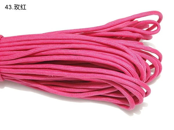 7七芯傘紐31メートル100フィート4mm屋外編みブレスレット用ひもで干しひも200色を縛る