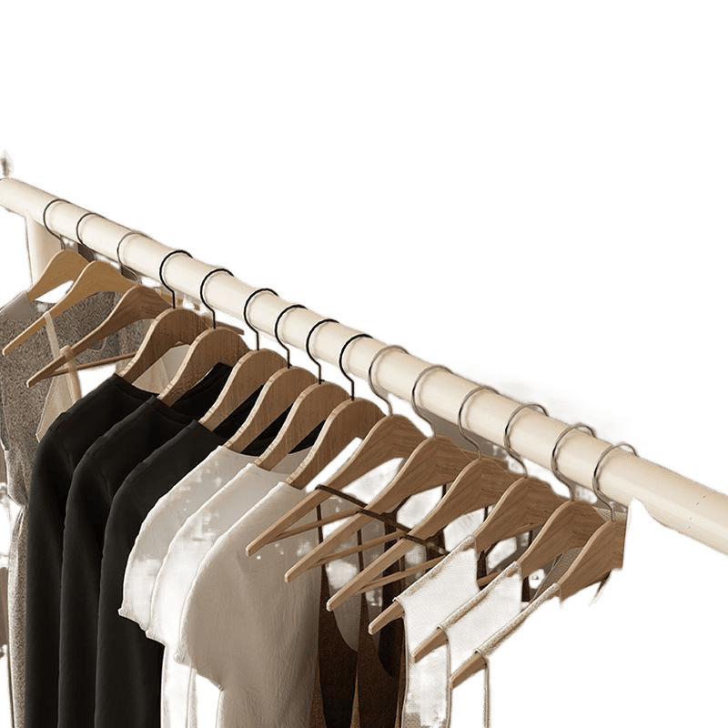 特別なコートラック床置きホームベッドルームモバイルクリームスタイル洋服掛けシンプルな寮の洋服ラックバルコニー垂直|undefined