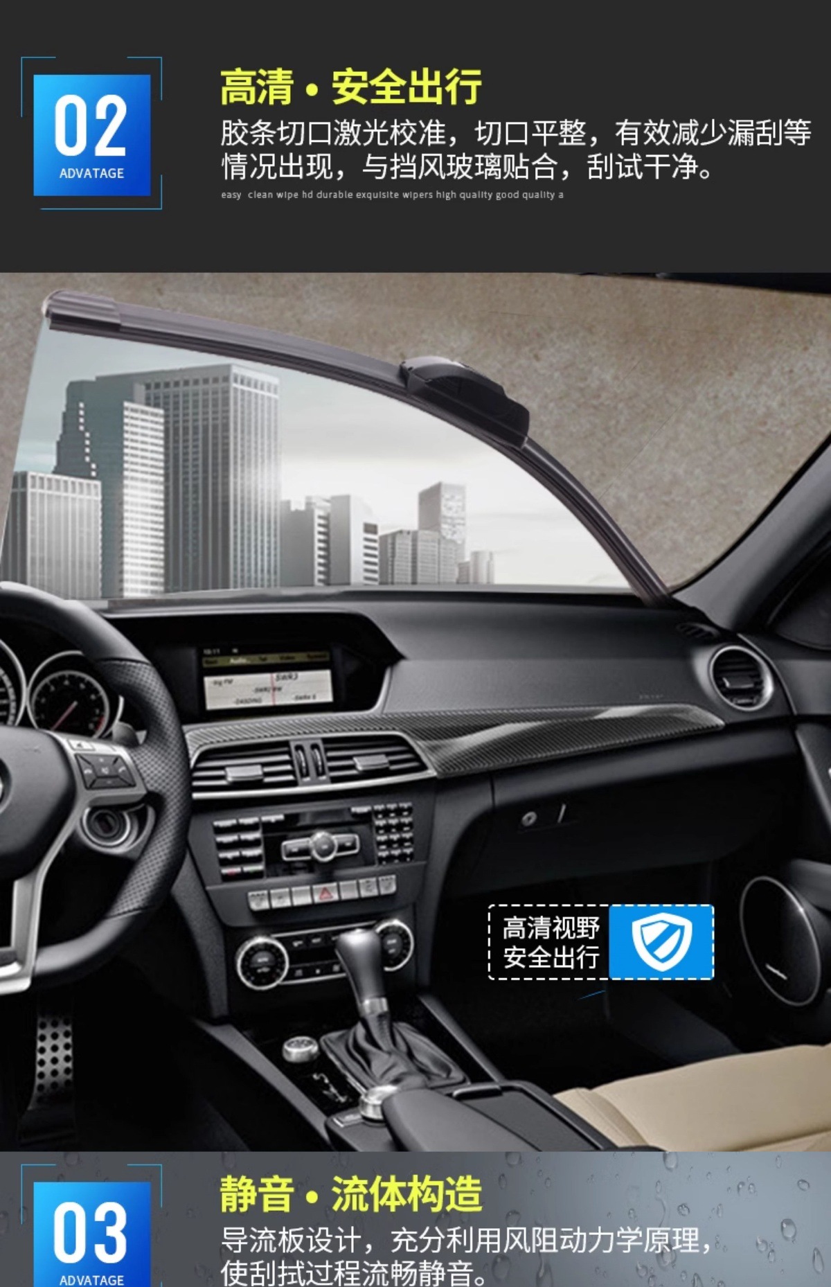 Suitable for Faw Toyota Rav4 Wiper Adapter Strips, New and Old Models, Special Boneless Front and Rear Silent Wipers