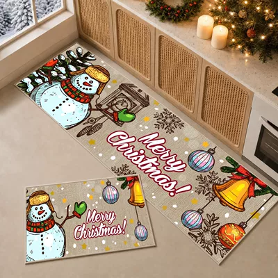 Avtomobil döşəmə paspasları, carpet, water-absorbent, non-slip, dirt-resistant long - ode-to-the-christmas-snowman-4060cm