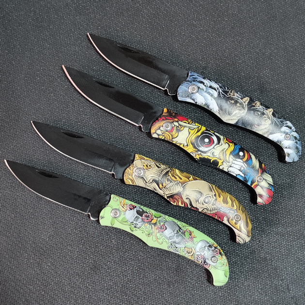 厂家供应新款3D迷你便携小刀多功能户外防身折叠不锈钢水果刀