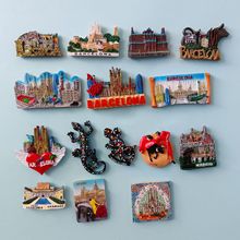 欧洲西班牙葡萄牙树脂冰箱贴旅游纪念品手工创意新款个性厂家现货