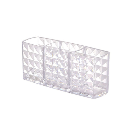 Makeup Storage Box Shelf Makeup Vanity Brush Storage Shelf Desk Eyebrow Pencil Box Storage Dustproof Transparent