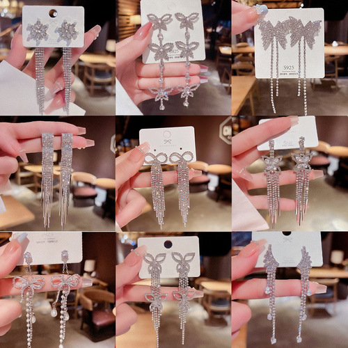 925 Silver Needle Nameless Pearl Tassel Earrings for Women - High-end, Simple, Personalized Design, Elegant Earrings - Bulk