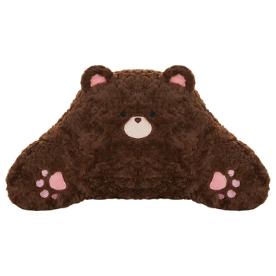 Pillow Neck Pillow Cute – Headrest - rabbit-fur-frayed-bear-lumbar-support-dark-coffee