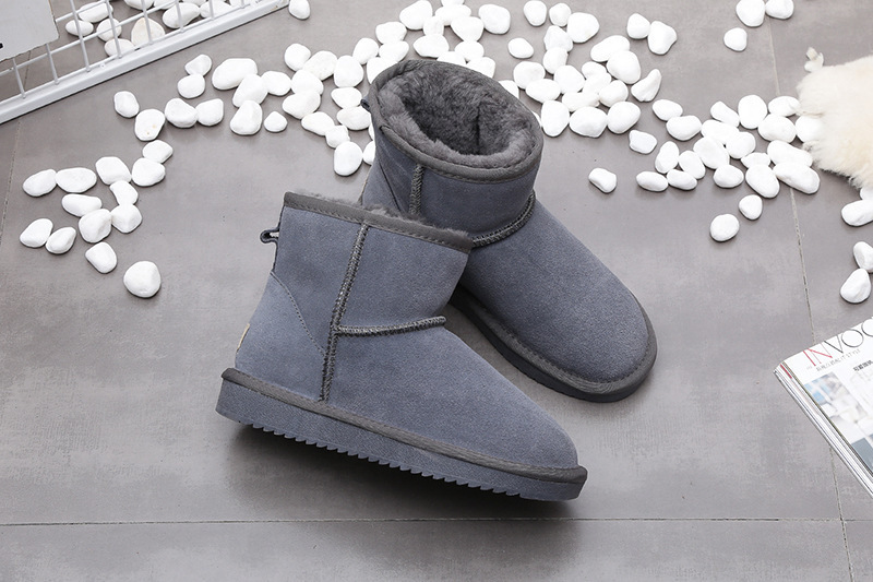 Women's short boots Flat cotton boots with lint all go with student cotton shoes_voghion.com