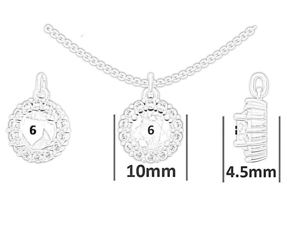 Argent Sterling Élégant Géométrique Incruster Gemme Pendentif display picture 3