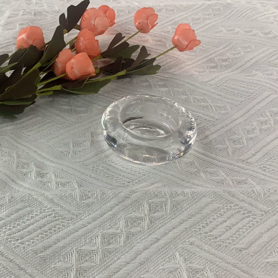 Glass candlestick square candlestick five-star candlestick plum blossom candlestick flat ball peach heart candlestick drill surface candlestick waist drum candle