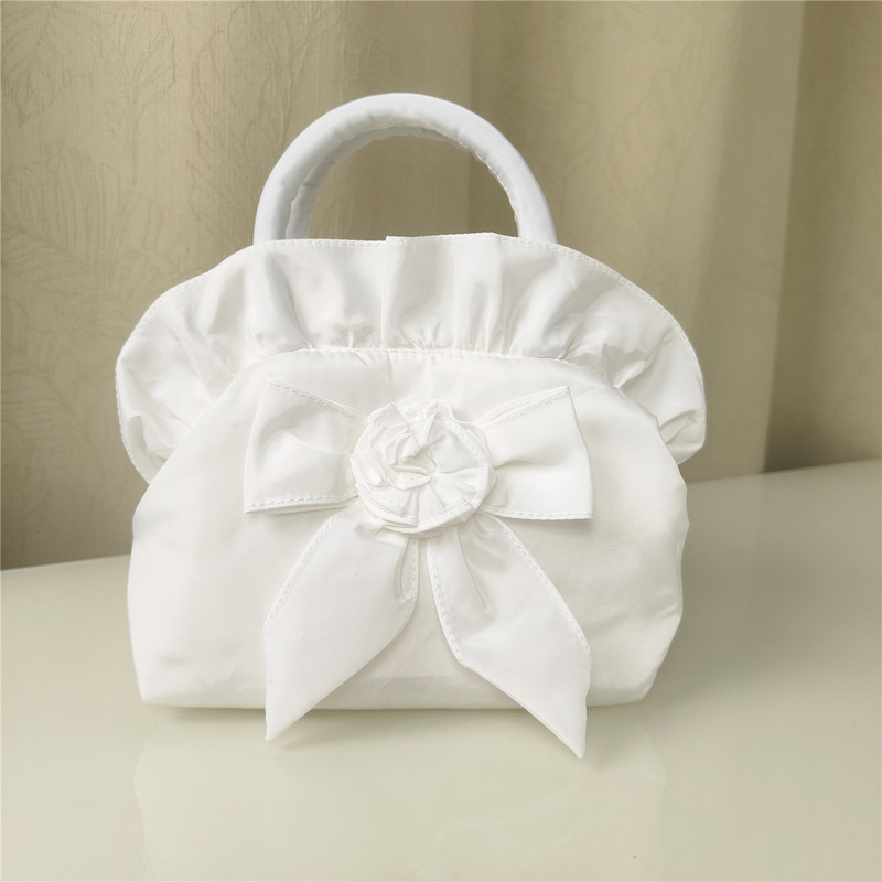 2026 New Polka Dot Bow Handbag for Women, Small French Pleated Fabric Bag, Cute Girly Style Mobile Phone Bag 2026 New Polka Dot Bow Handbag for Women, Small French Pleated Fabric Bag, Cute Girly Style Mobile Phone Bag