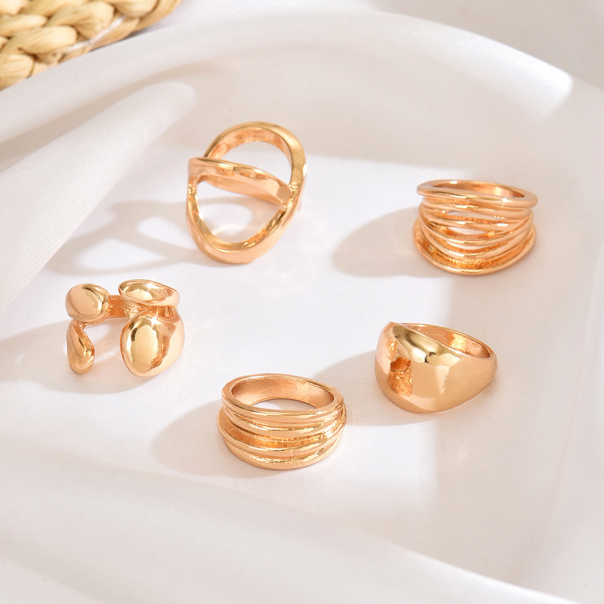 Minimalistisches Stapelring Set Mit Zirkonia Für Damen_voghion.com