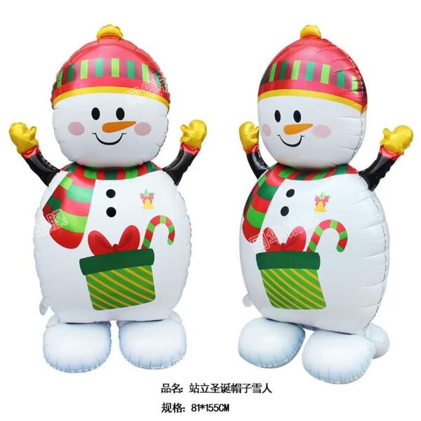 Large standing base Christmas balloon gingerbread man snowman shaped…