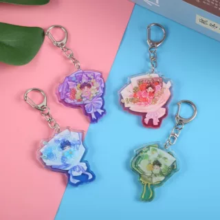 亚克力钥匙扣定制滴胶挂件订做钥匙链diy定做动漫锁匙扣自制照片
