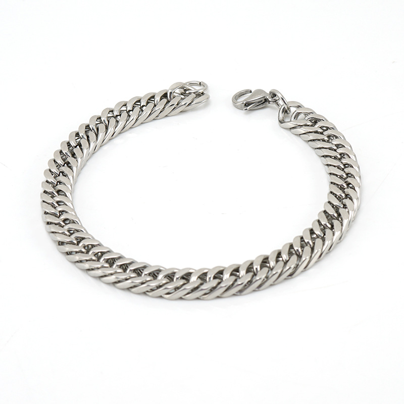 18K Gold Plated Plating Material 304 Stainless Steel Pendant Material Simple Style Geometric Stainless Steel Bracelets Plating Stainless Steel Bracelets