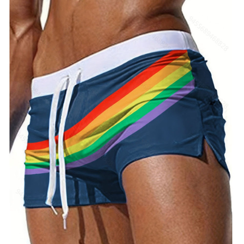 New Pure Color Men's Anti-Embarrassment Anti-Slip Elastic Waist Tight Sports Quick-Dry Shorts