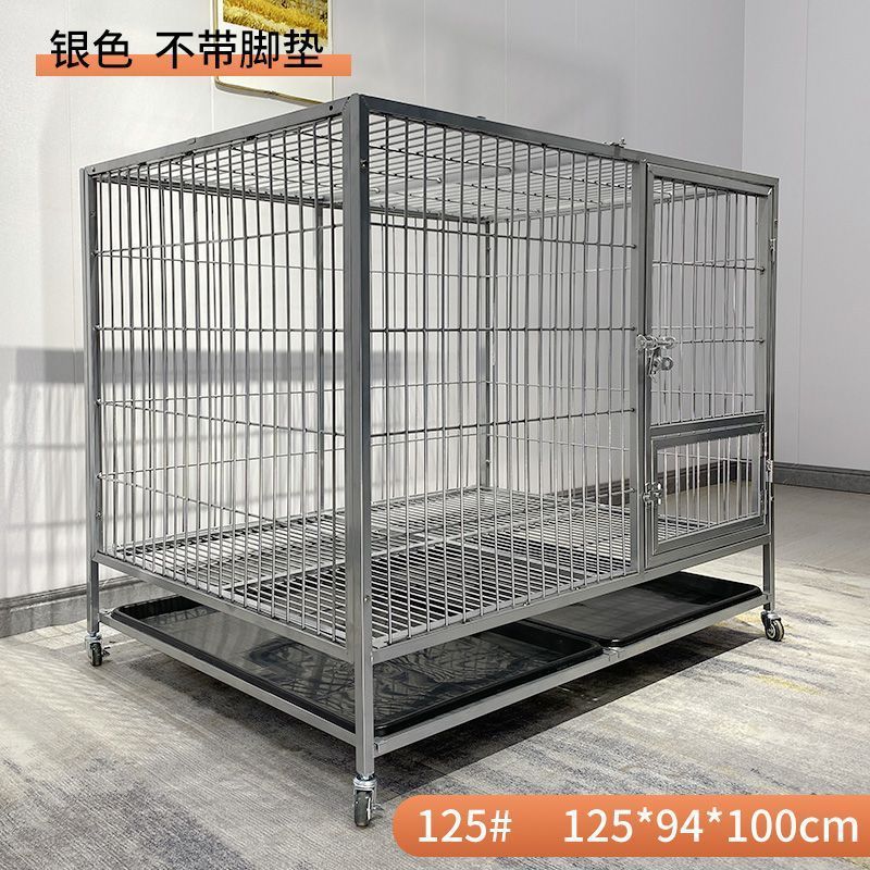 狗笼子大中小型犬金毛加粗加固狗窝厕所一体宠物笼鸦科边牧铁笼子|undefined