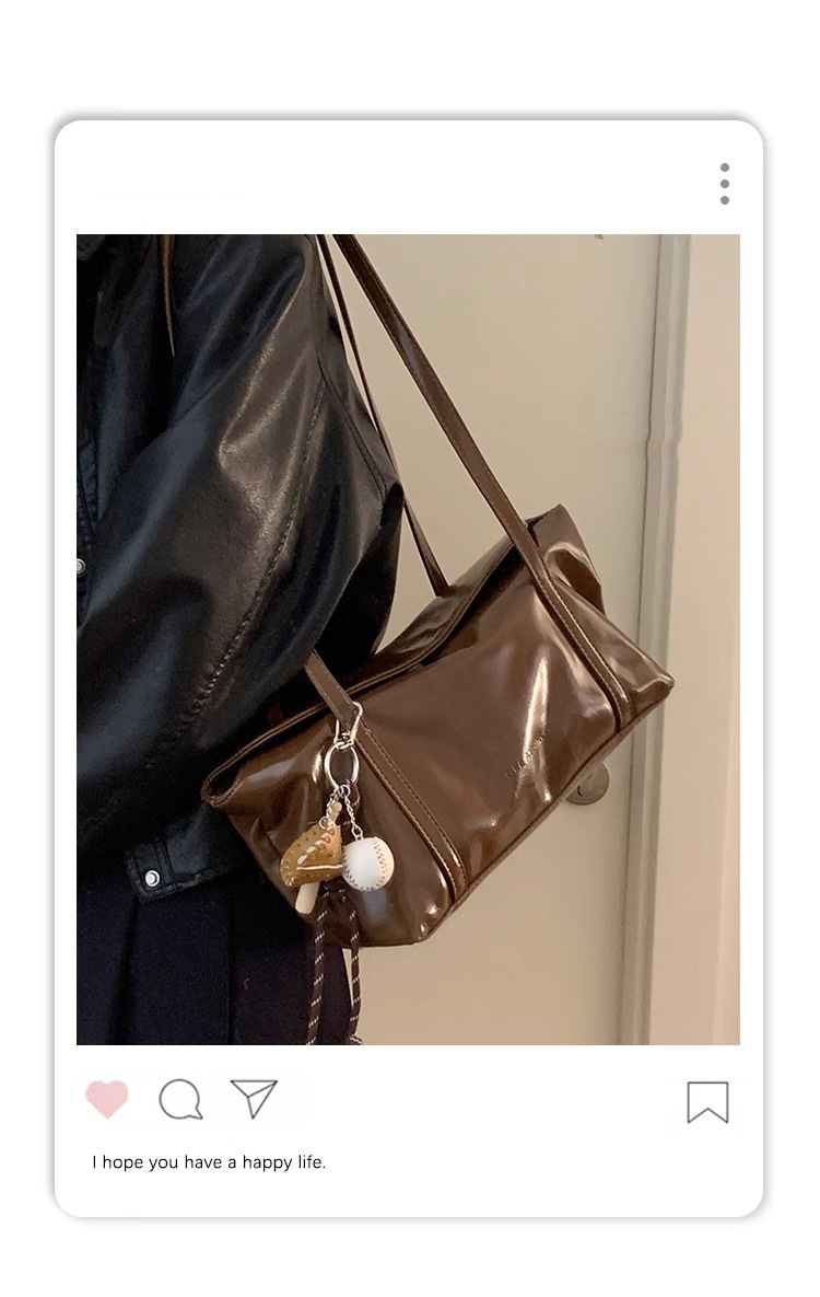 Retro high-end armpit bag women's bag new simple commuting bag large capacity shoulder bag_voghion.com