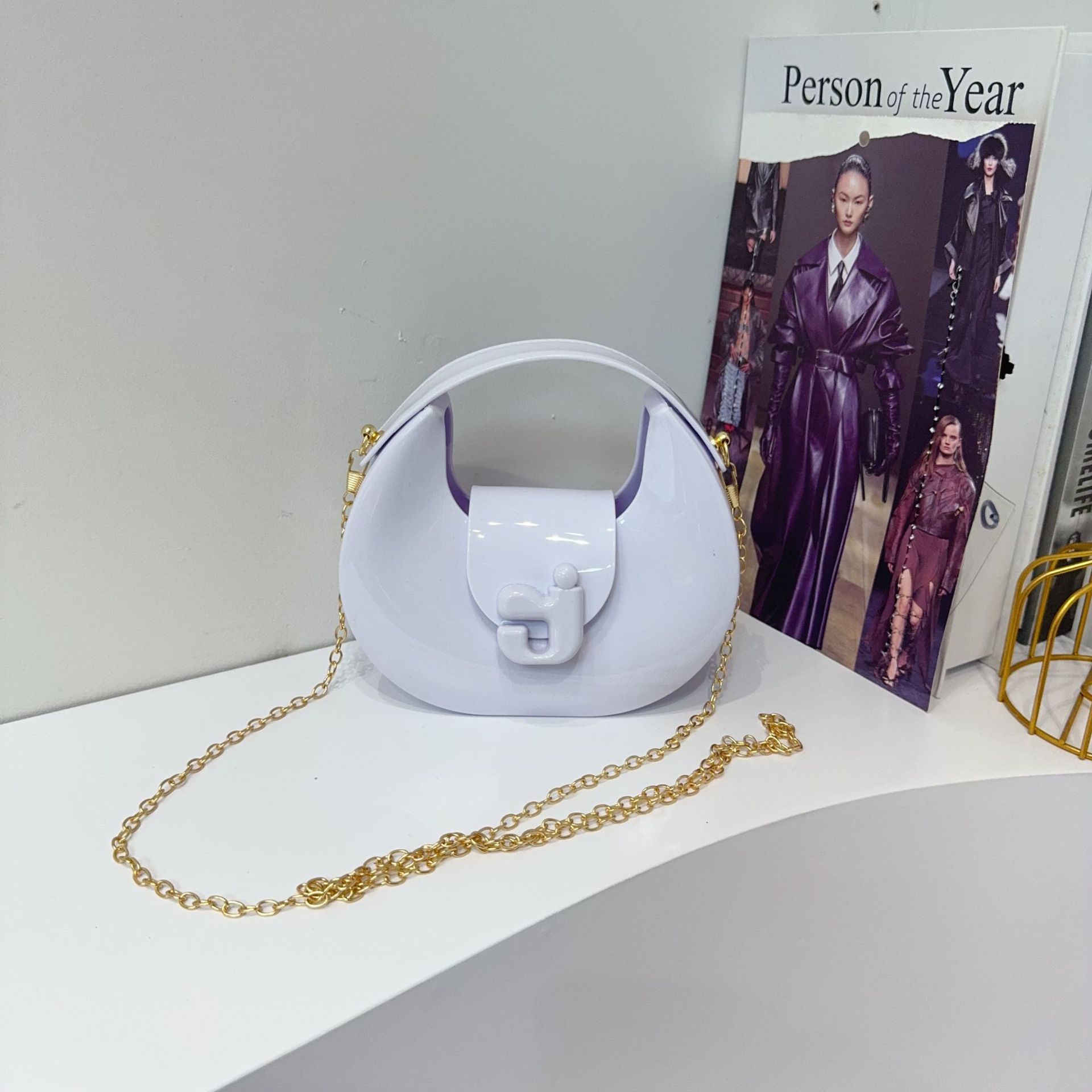 2025 nuevo estilo transfronterizo venta caliente j letra gelatina bolso portátil de un solo hombro diagonal para niños bolso de PVC monedero