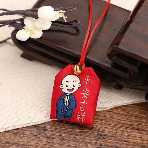 Lingyin Scenic Area Little Monk Imperial Guard Aromatherapy Sachet for Children, Wearable Necklace Sachet, Peace and Blessing Amulet, Wholesale