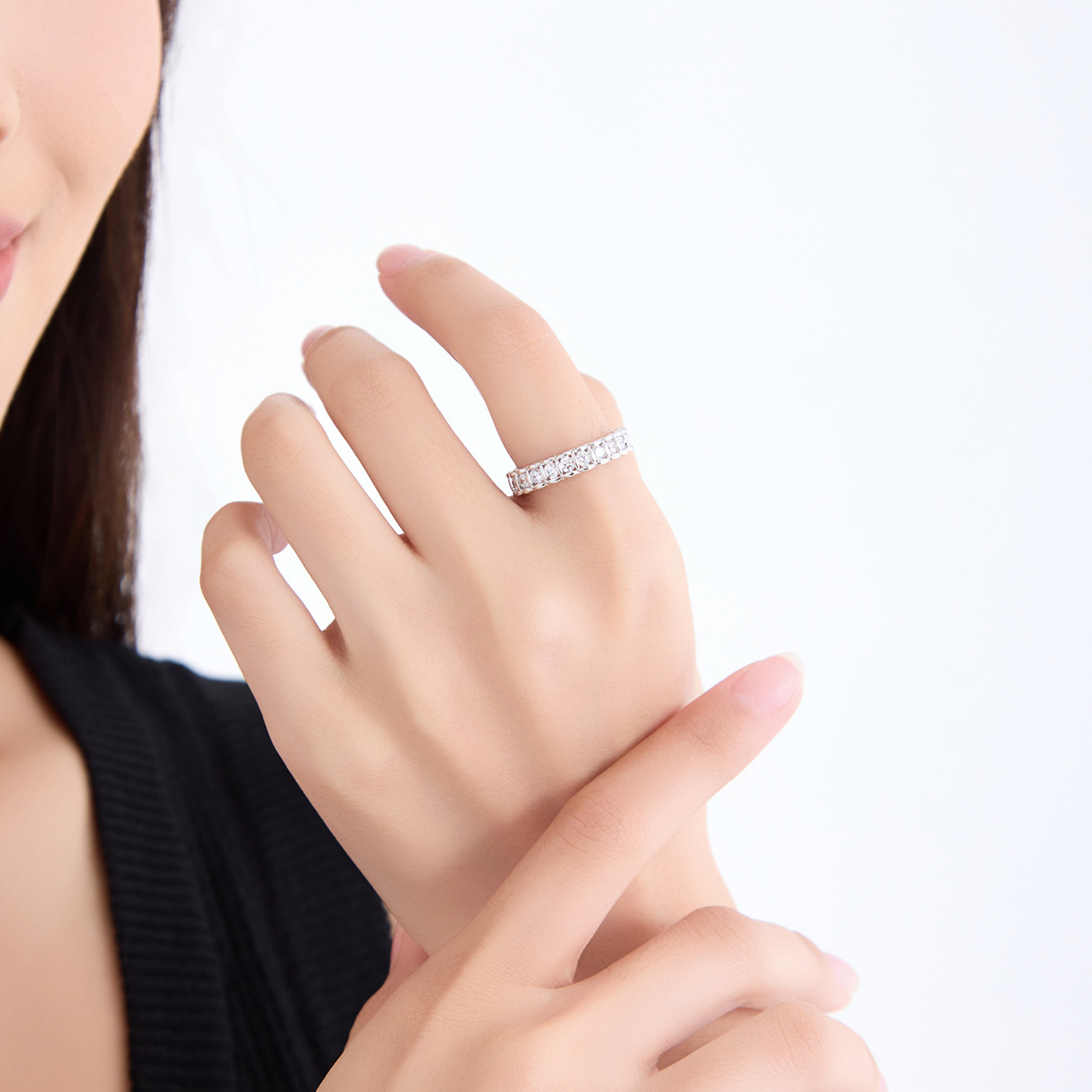 Anillo Cuadrado para Mujer de Aleación