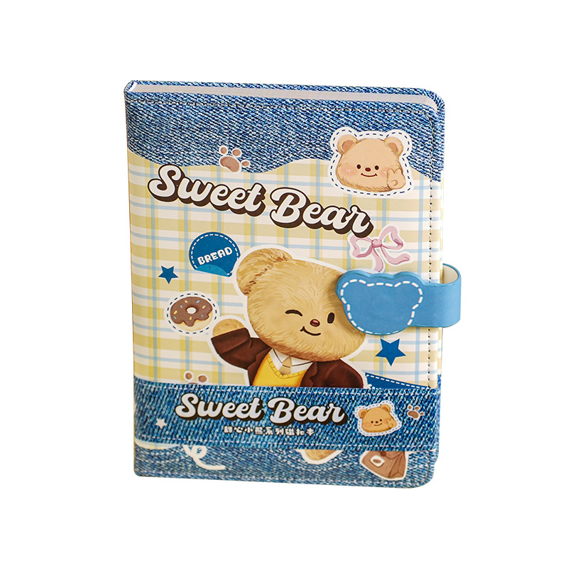 Cuaderno de mano caricatura portátil portátil cuaderno de notas de chicas cuaderno de notas suave pu lindo diario