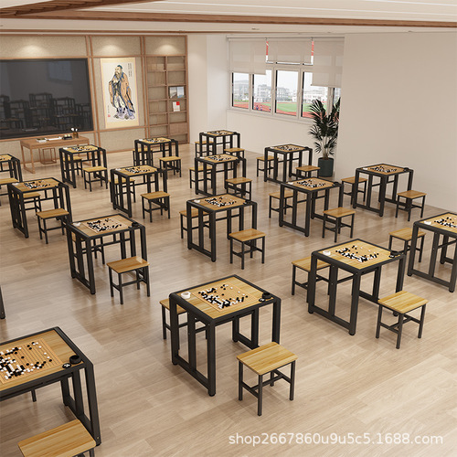 Chinese Go, Chess Tutoring Desk, Training Desk, Calligraphy and Painting Desk, Student Community Art Multi-purpose Desks and Chairs