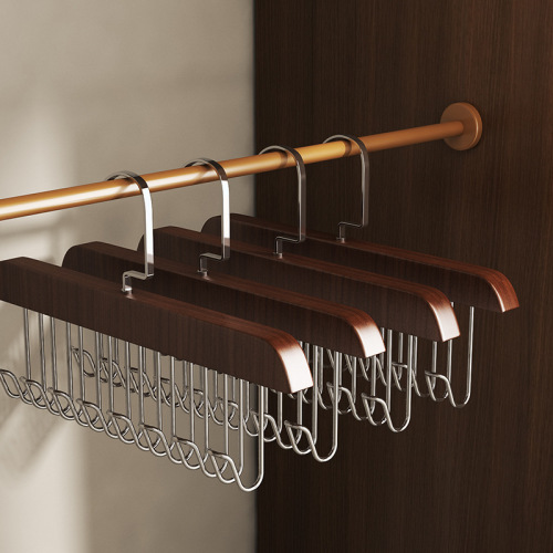 Solid Wood Rack with 8 Hooks Multi-Hook Clothes Rack Underwear Strap Hangable Storage Device Original Wood Retro Clothes Rack