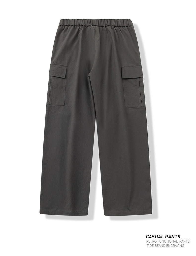 Men's Cotton Cargo Pants Straight Leg With Belt And Buckle_voghion.com